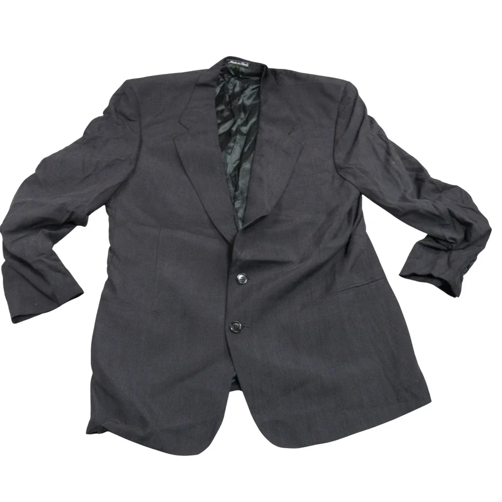 Neiman‎ Marcus Designer Collections Mens 41R Blazer Charcoal Grey Made in Italy
